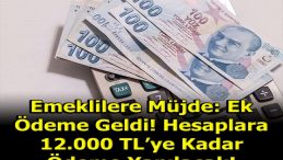 EK ÖDEME GELDİ HESAPLARA 12 BİN TL