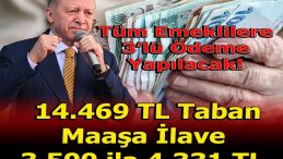 TÜM EMEKLİLERE 3’LÜ ÖDEME