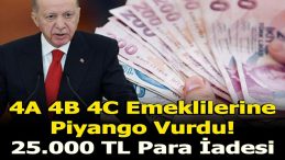 4A-4B-4C EMEKLİLERİNE PİYANGO VURDU