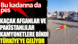 Kaçak Afganlar ve Pakistanlılar kamyonetlere bindi Türkiye’ye geliyor. Bu kadarına da pes