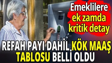 YENİ ZAMLI TABLO BELLİ OLDU
