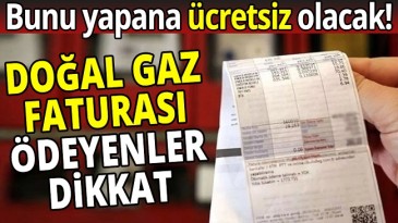 DOĞALGAZ FATURA DESTEGİ BAŞLADI