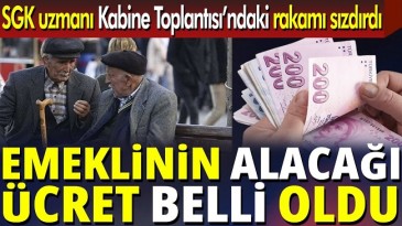 EMEKLİNİN ZAMLI ÜCRETİ BELLİ OLDU
