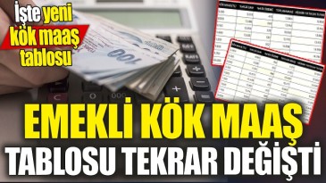EMEKLİ MAAŞLARI DEGİŞTİ