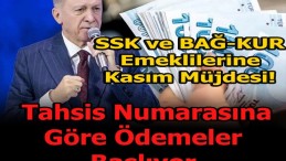 SSK VE BAĞ-KUR EMEKLİSİNE KASIM AYI MÜJDESİ