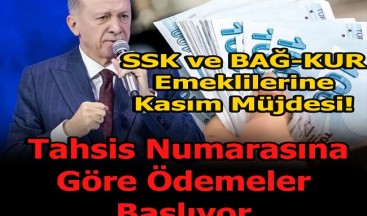 SSK VE BAĞ-KUR EMEKLİSİNE KASIM AYI MÜJDESİ