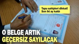 TÜM TAPU SAHİPLERİ DİKKAT