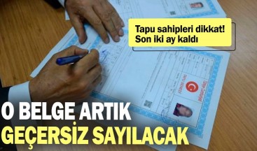 TÜM TAPU SAHİPLERİ DİKKAT