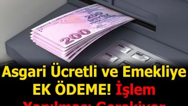 ASGARİ ÜCRETLİ VE EMEKLİYE EK ÖDEME