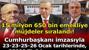 16 MİLYON EMEKLİYE EK ÖDEME