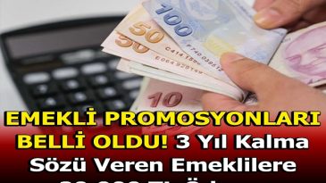 EMEKLİ PROMOSYONLARI BELLİ OLDU