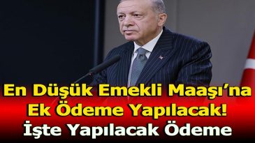 EN DÜŞÜK EMEKLİ MAAŞI ALANA DESTEK
