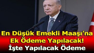 EN DÜŞÜK EMEKLİ MAAŞI ALANA DESTEK