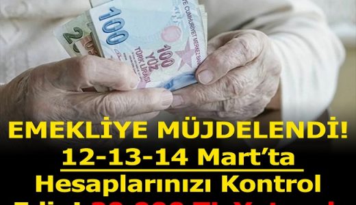 EMEKLİ’YE MÜJDELENDİ