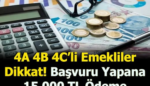 BAŞVURU YAPANA 15 BİN TL ÖDEME